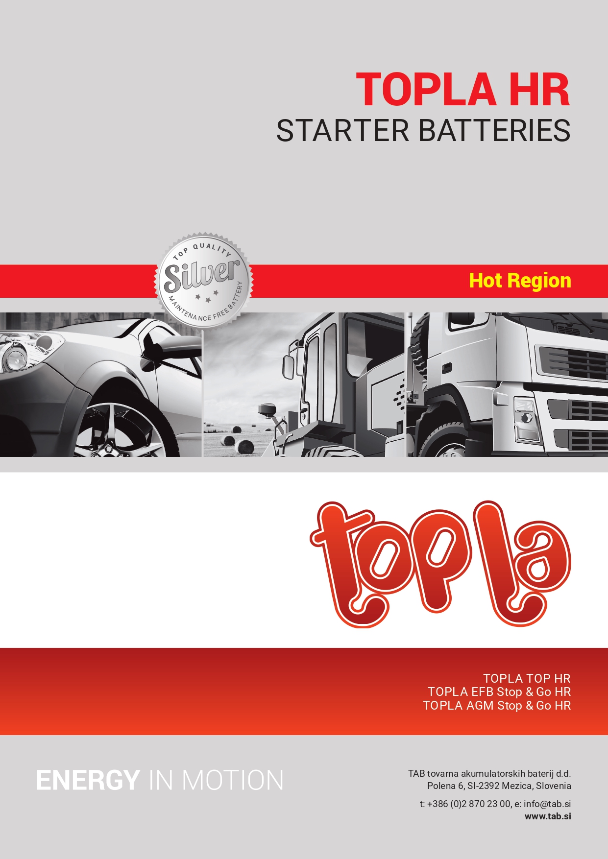 Topla Hot Region Batteries catalogue cover